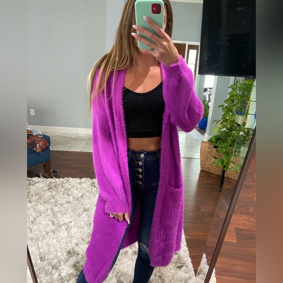 Vici Sweaters - Vici pink/purple cardigan